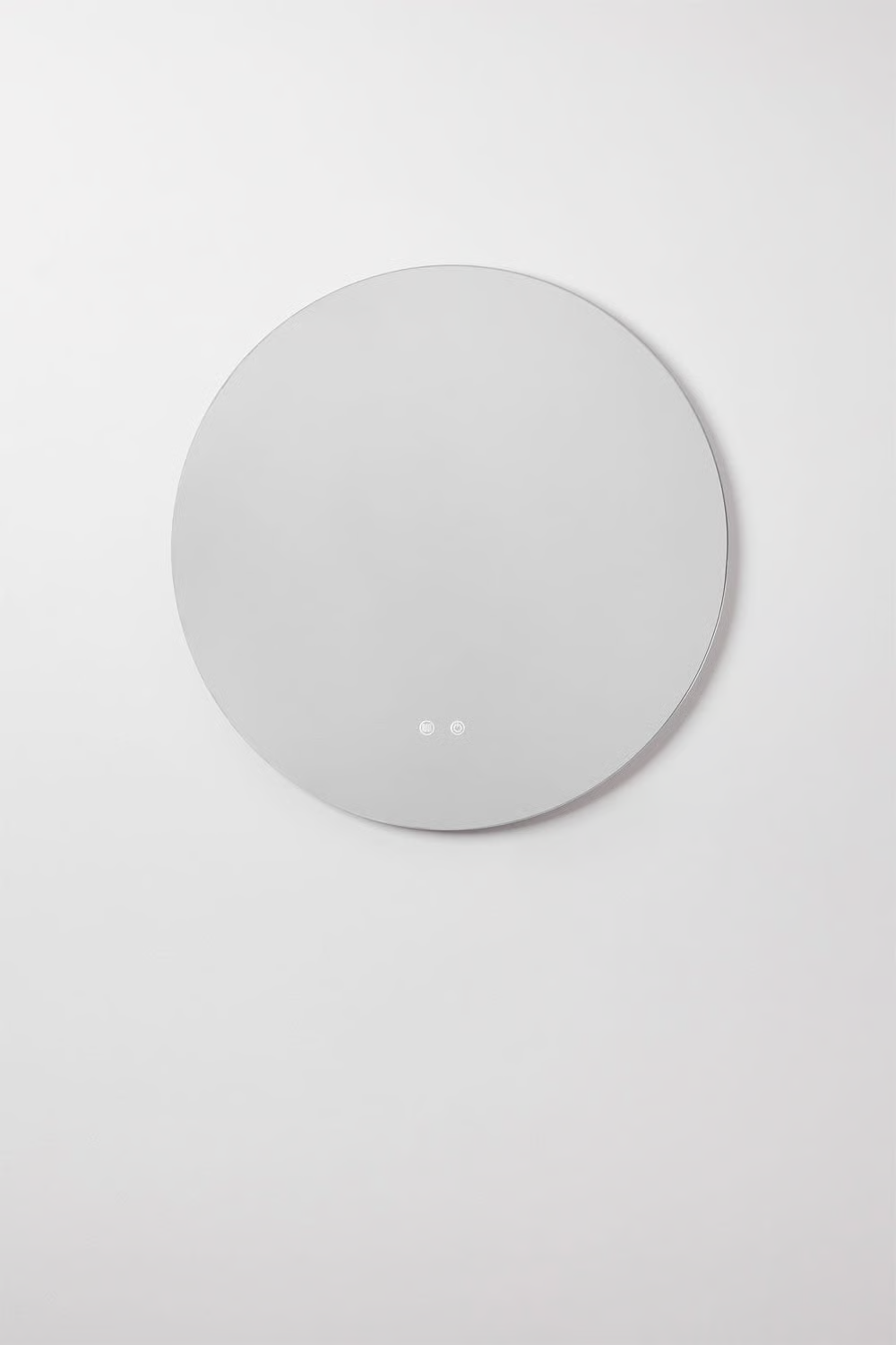UV HOME Round wall mirror for bathroom with LED light and anti-fost Ribs