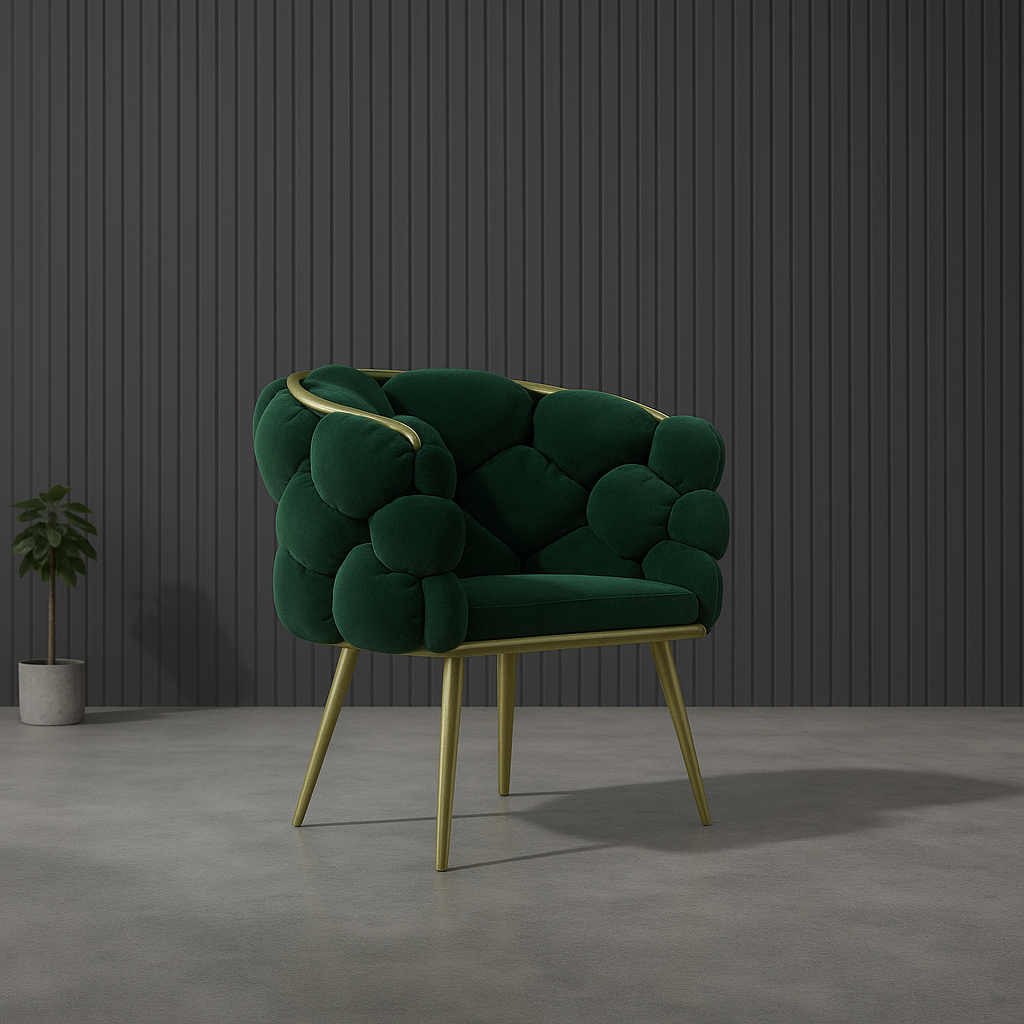 UV HOME Velvet Accent Armchair