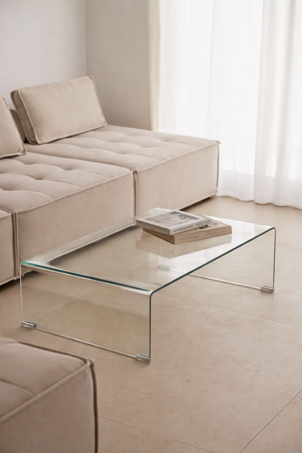 UV Home Crhis Rectangular Coffee Table – Tempered Glass