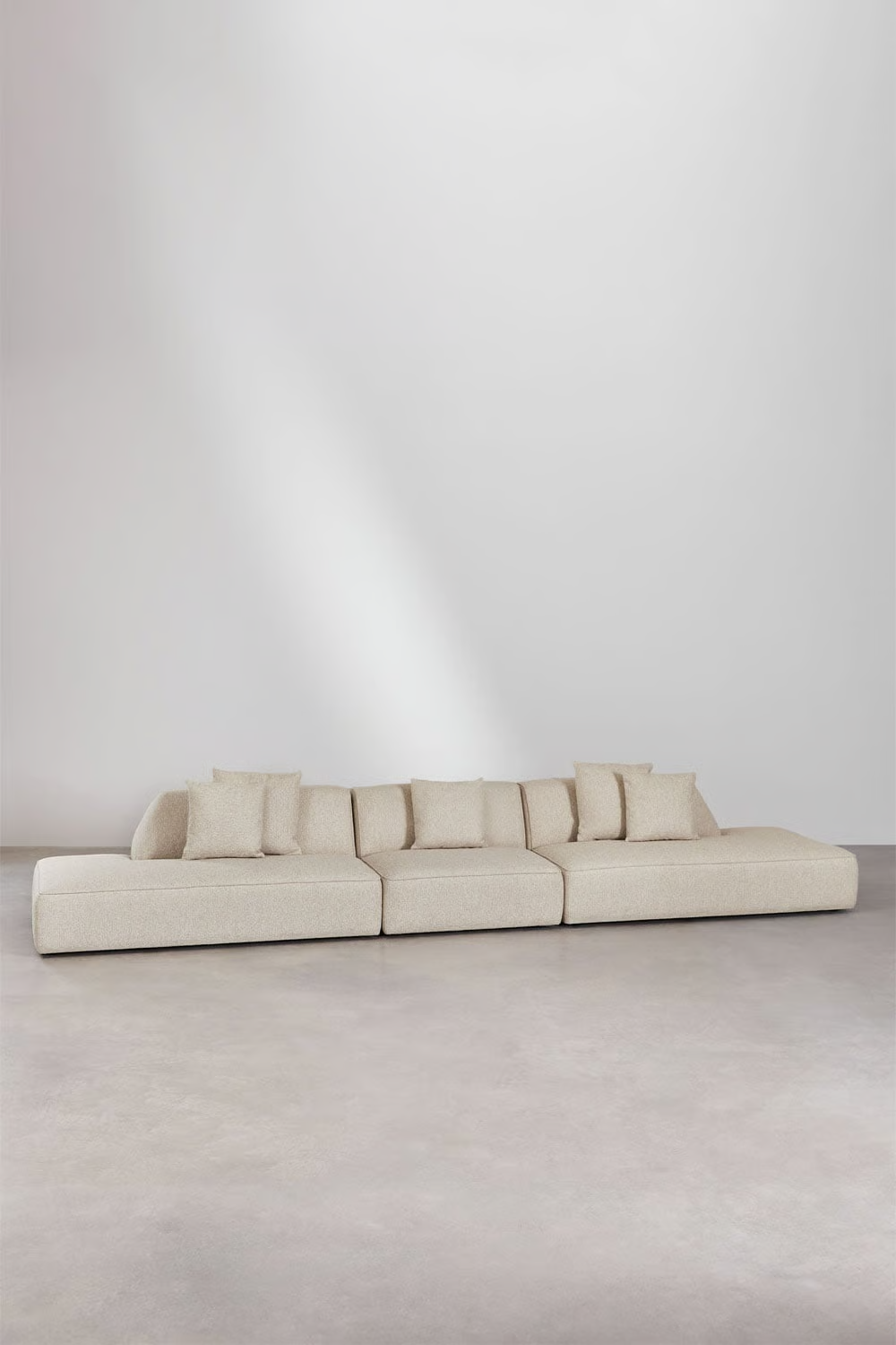 Cardea 3-piece modular sofa with double upholstered chaise longue