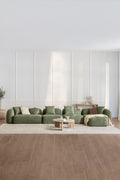 UV HOME Modular sofa with chaise longue right, 4-piece in chenille Coco
