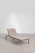 UV HOME Sirka Elegant Acacia Wood & Steel Sun Lounger