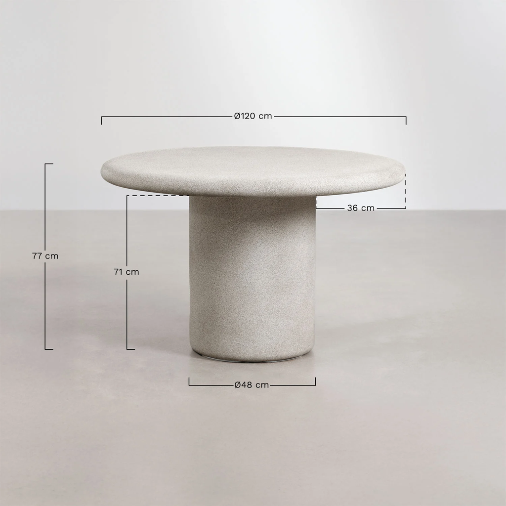 UV HOME Round cement garden set Emiria