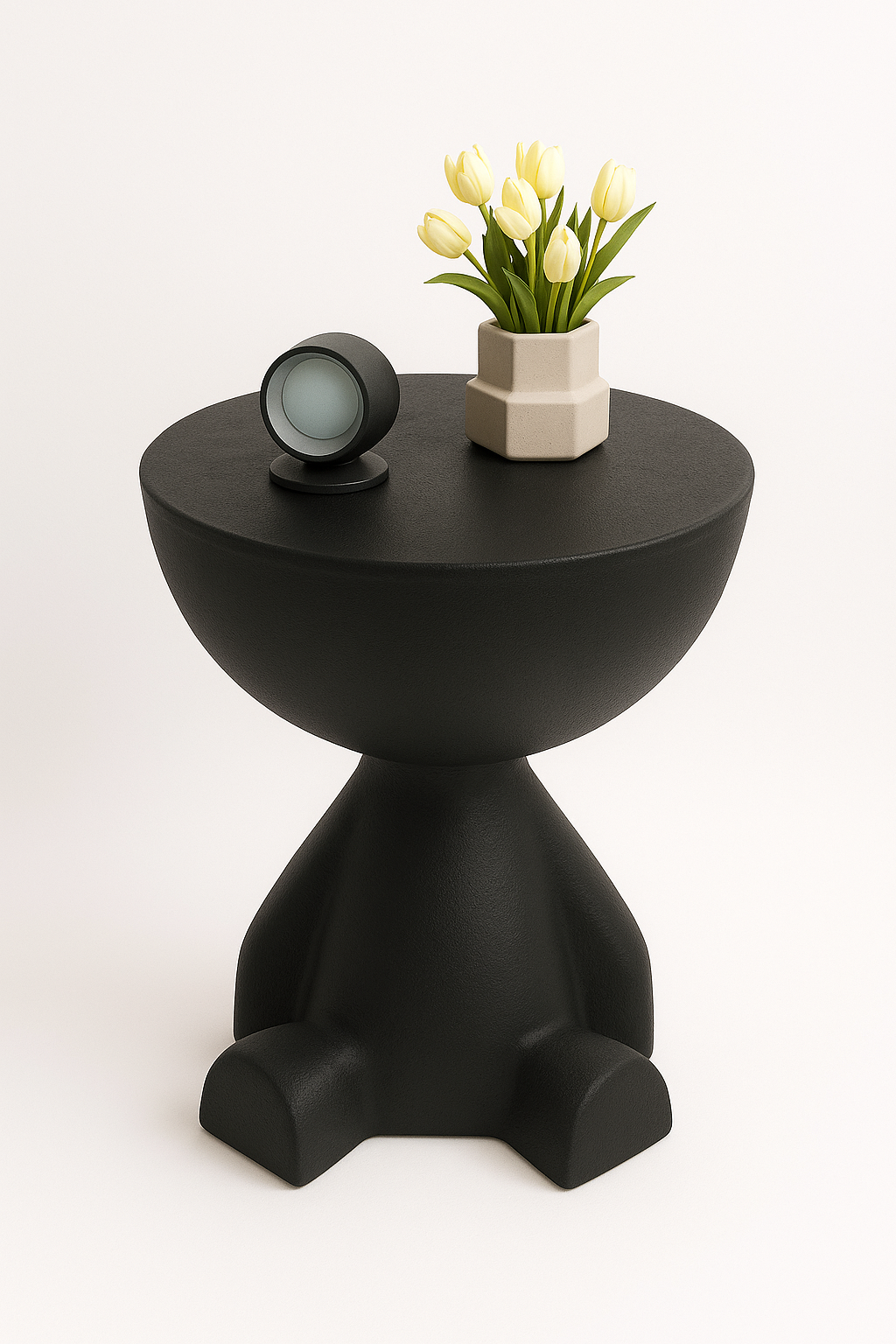 UV HOME Creative Side End Table – Flat Head Bedside & Sofa Table, Movable Mini Tea Table for Bedroom, Balcony, or Small Apartments