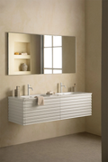 UV HOME Noura Floating Wooden Bathroom Vanity Set with Integrated Sinks