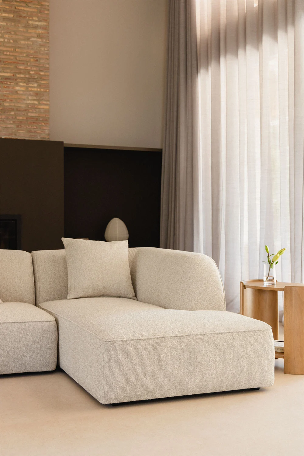 UV HOME Right chaise longue module for upholstered modular sofa Cardea