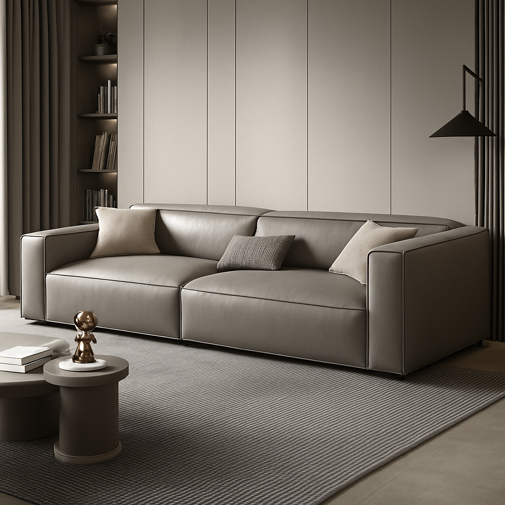Elegant Modern Living Room with Gray Sofa by UV Home