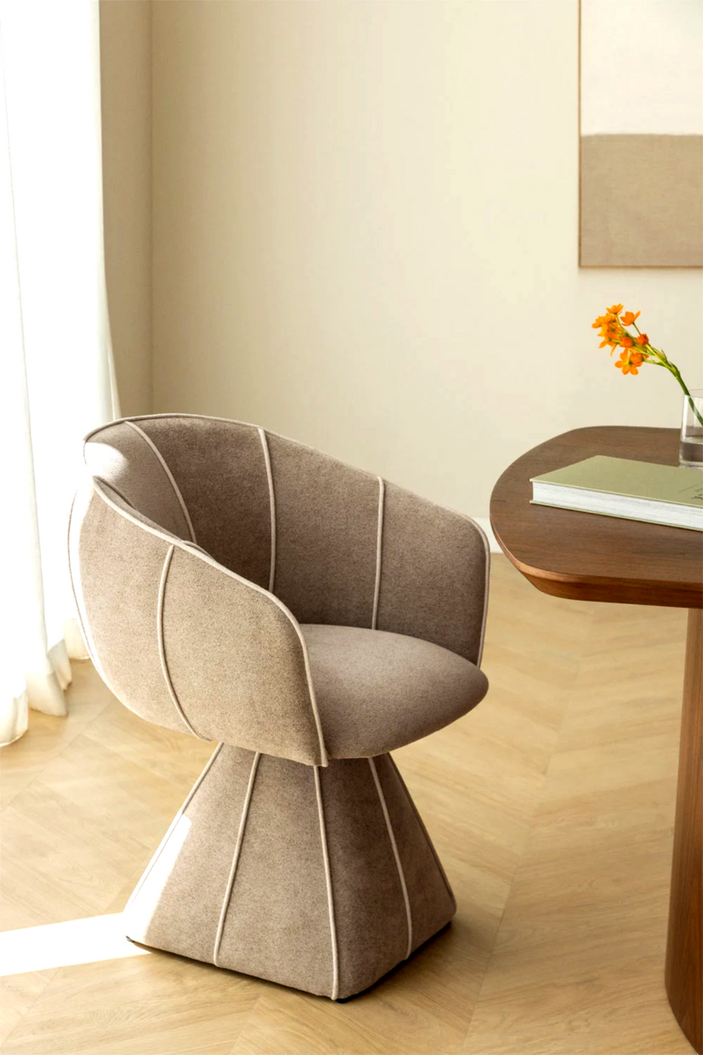 UV Home Tallin Swivel Dining Chair – Upholstered