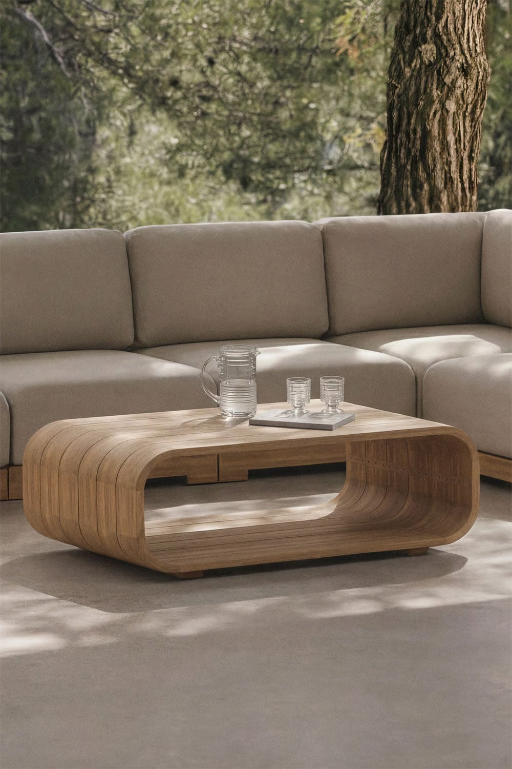 UV HOME Brivori Rectangular Acacia Wood Garden Table 140 x 75 cm