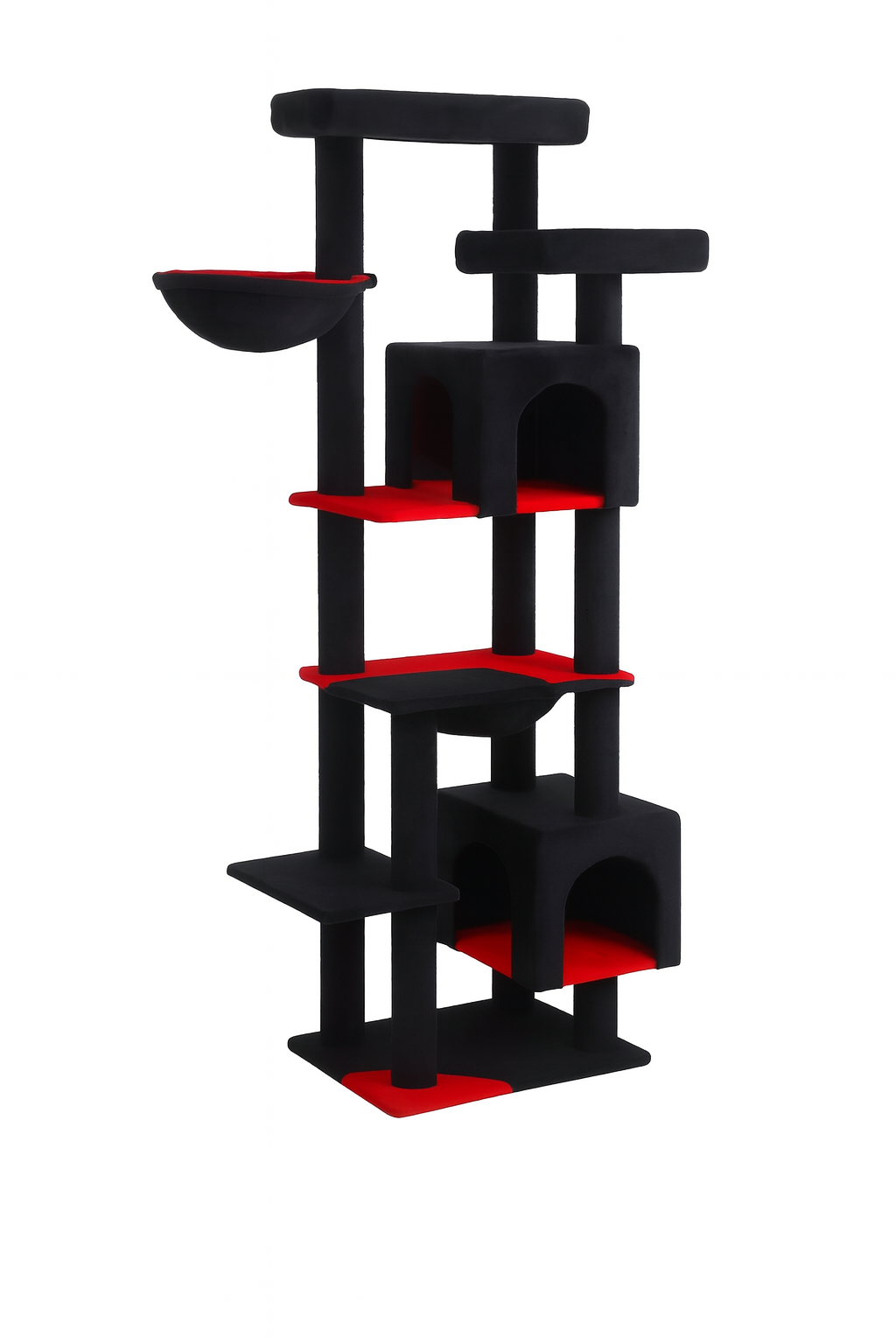Deluxe Black & Red Cat Tree by UV HOME