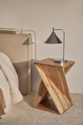 UV HOME Gorvea Square Bedside Table 40x40 cm in Acacia Wood