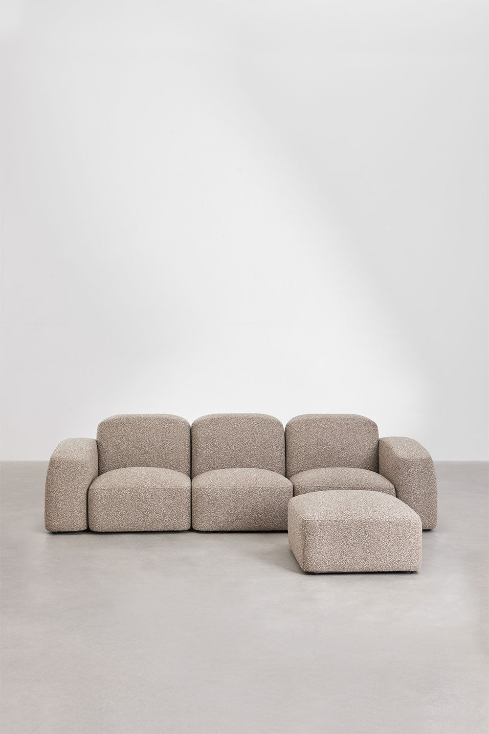 UV HOME Bastian 3-piece modular sofa and pouf
