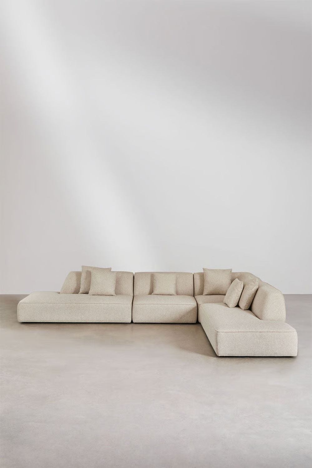 UV HOME Cardea 4-piece modular corner sofa with double upholstered chaise longue