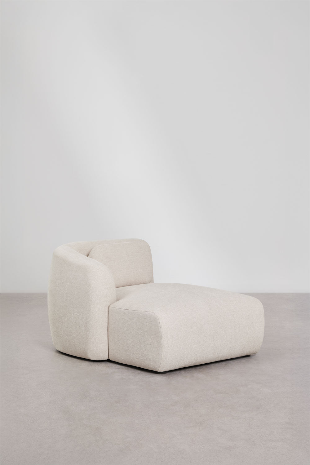 UV HOME Left chaise longue module for modular sofa in chenille Coquette