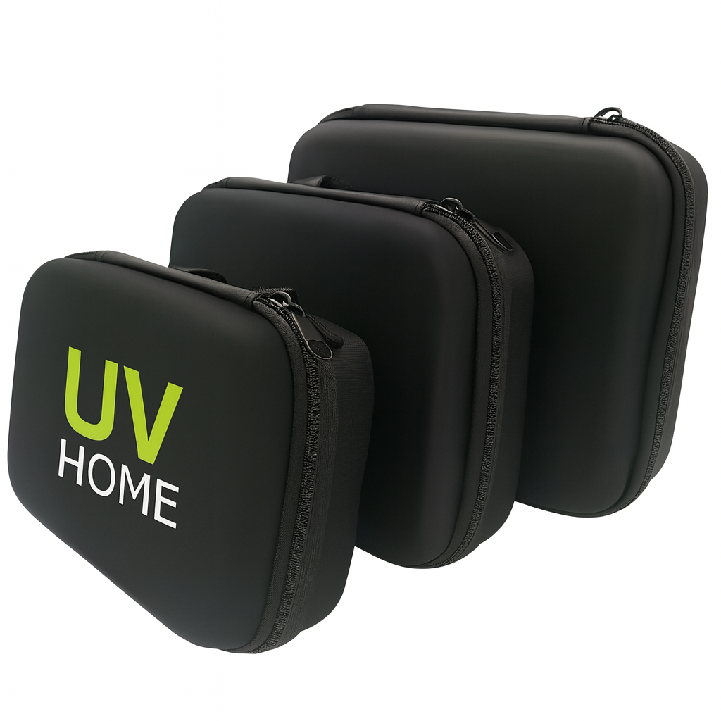 UV HOME Portable Hard Shell Storage Case with Mesh Pocket – Durable Travel Organizer