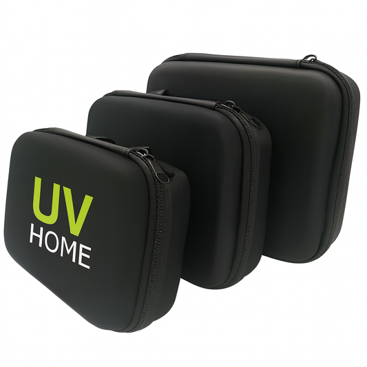 UV HOME Portable Hard Shell Storage Case with Mesh Pocket – Durable Travel Organizer