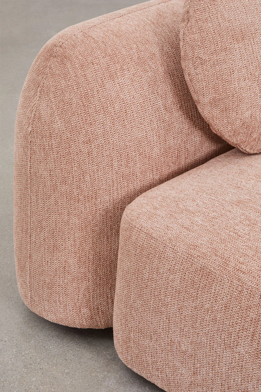 UV HOME 2-seater corner module right for modular sofa in Coco chenille