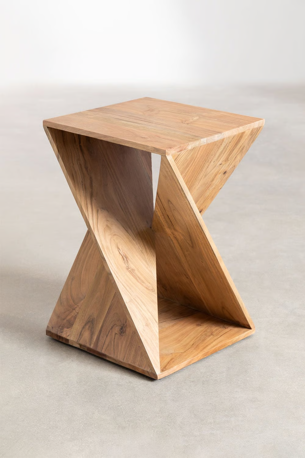 UV HOME Gorvea Square Bedside Table 40x40 cm in Acacia Wood
