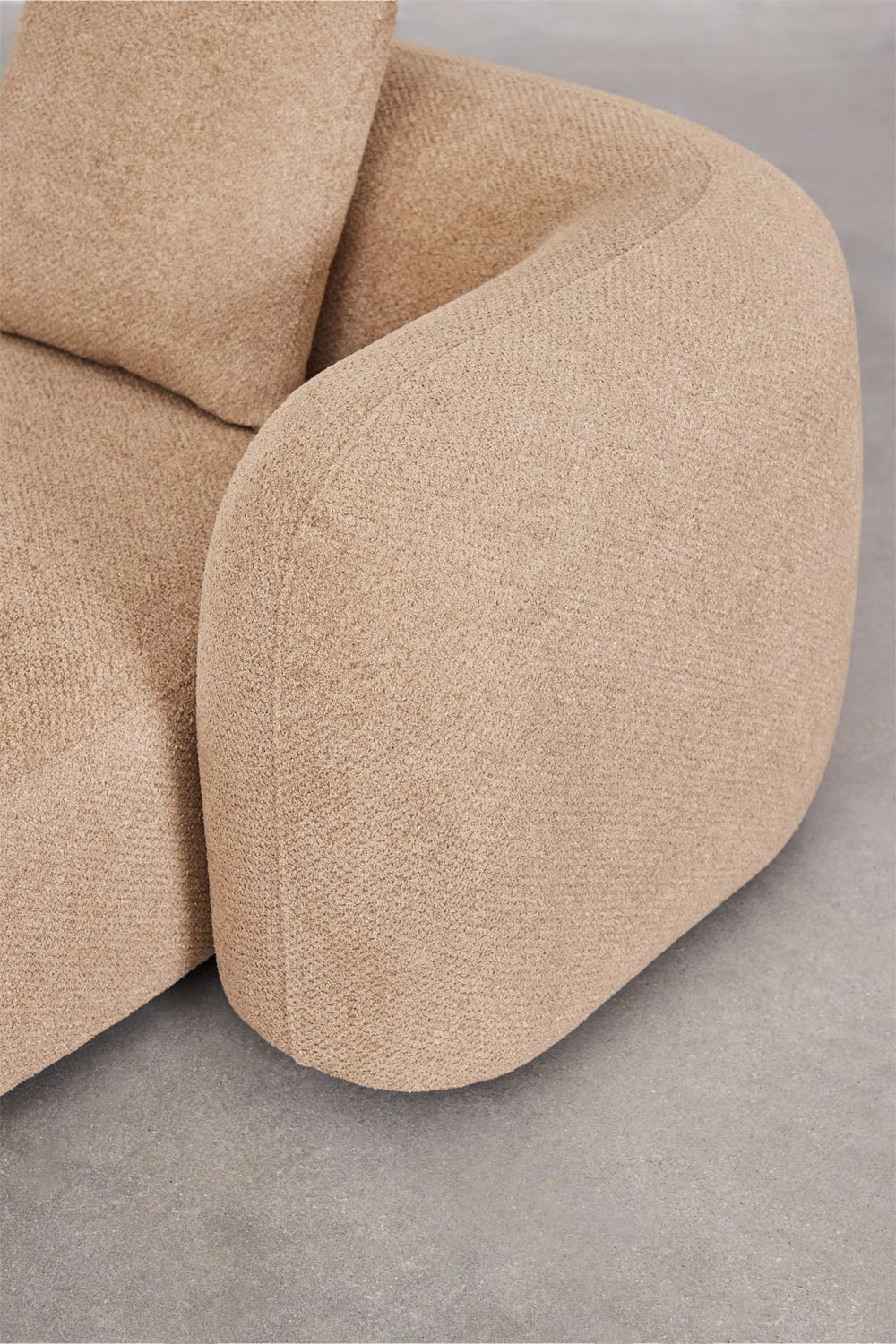 UV HOME Right chaise longue module for modular sofa in Coco chenille