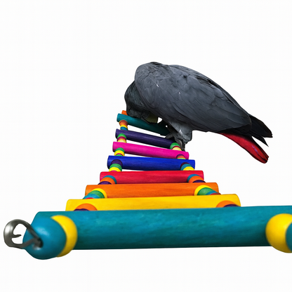 UV HOME Colorful Wooden Ladder Toy for Birds