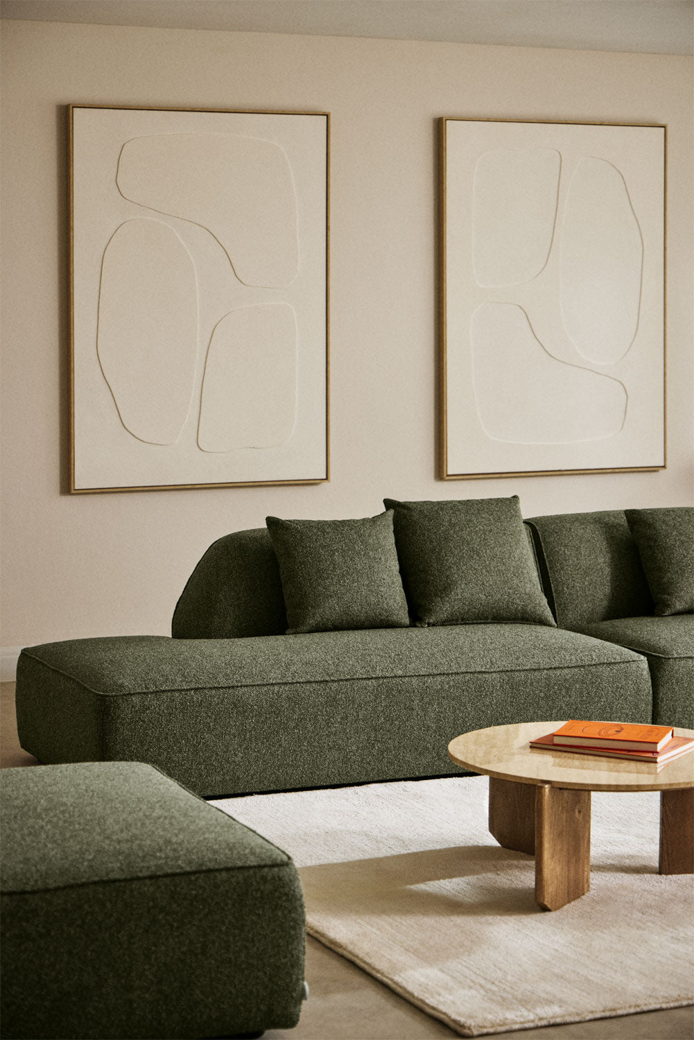 UV HOME Left divan module for upholstered modular sofa Cardea