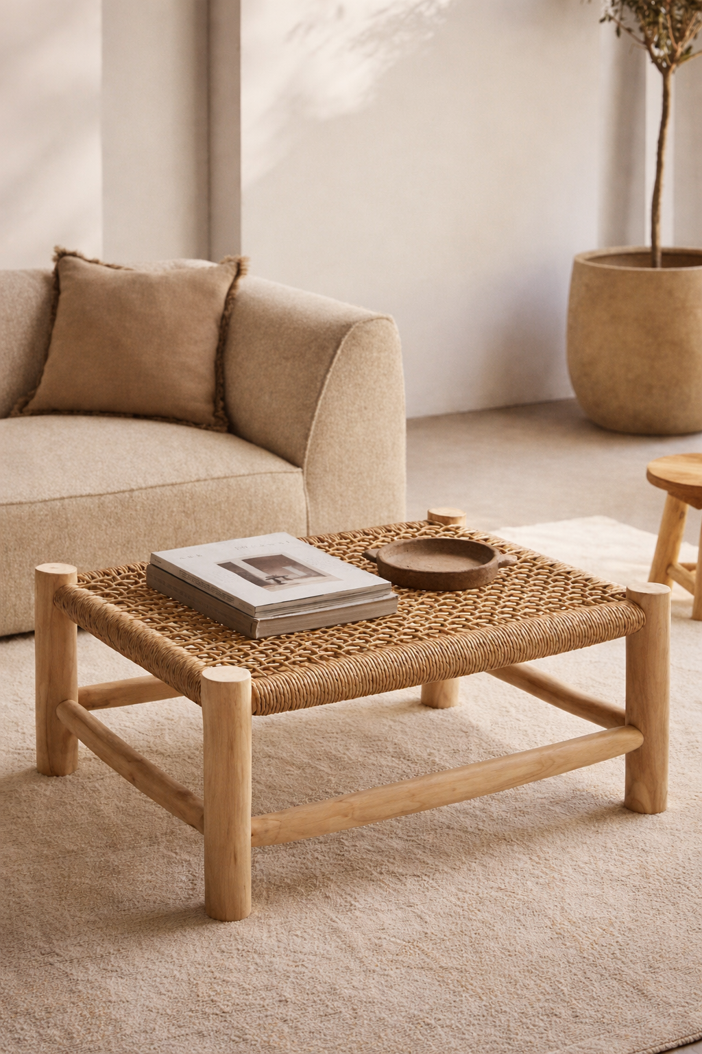 UV Home Bientina Rectangular Coffee Table  – Teak Wood