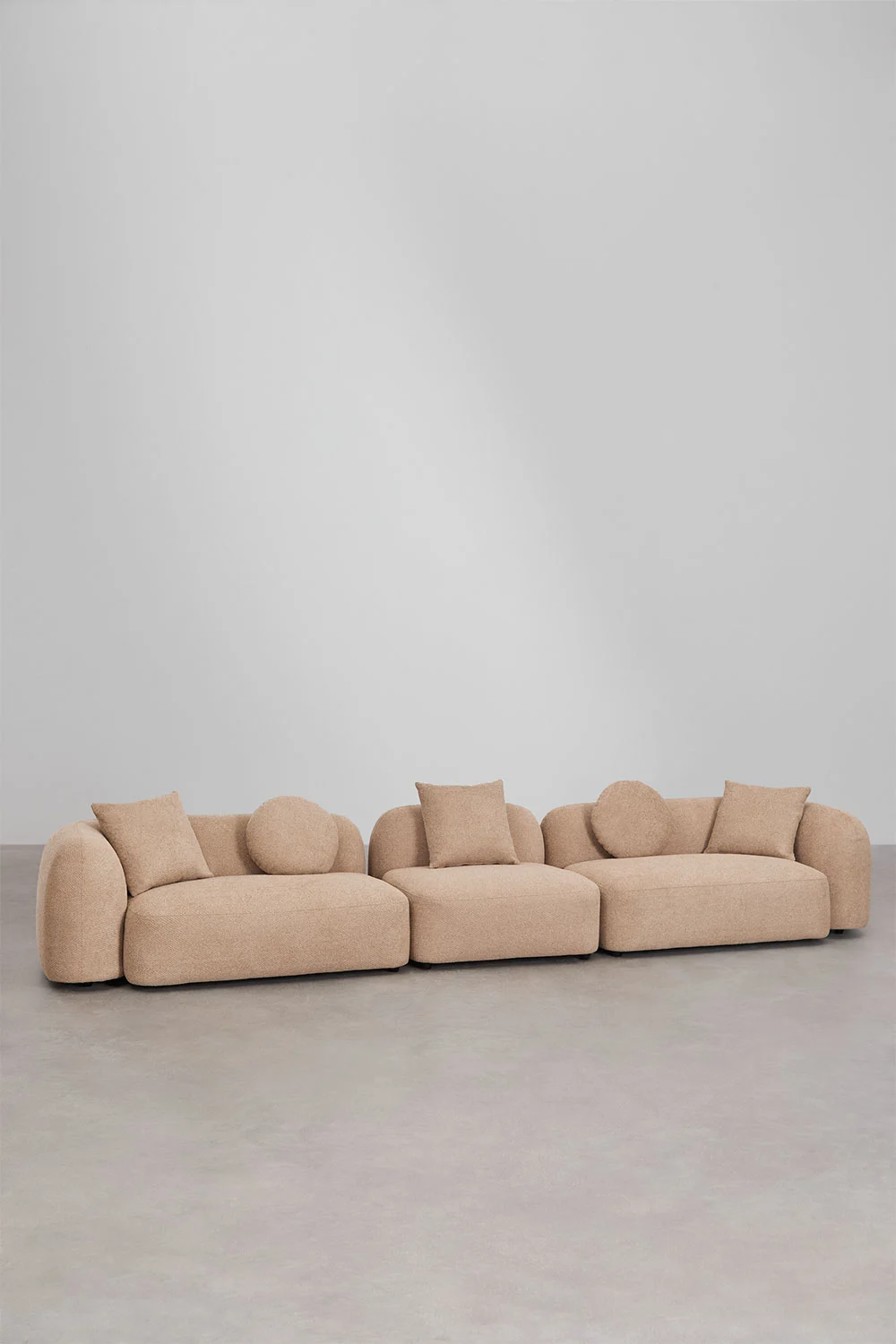 UV HOME Modular 3-piece sofa in chenille Coco