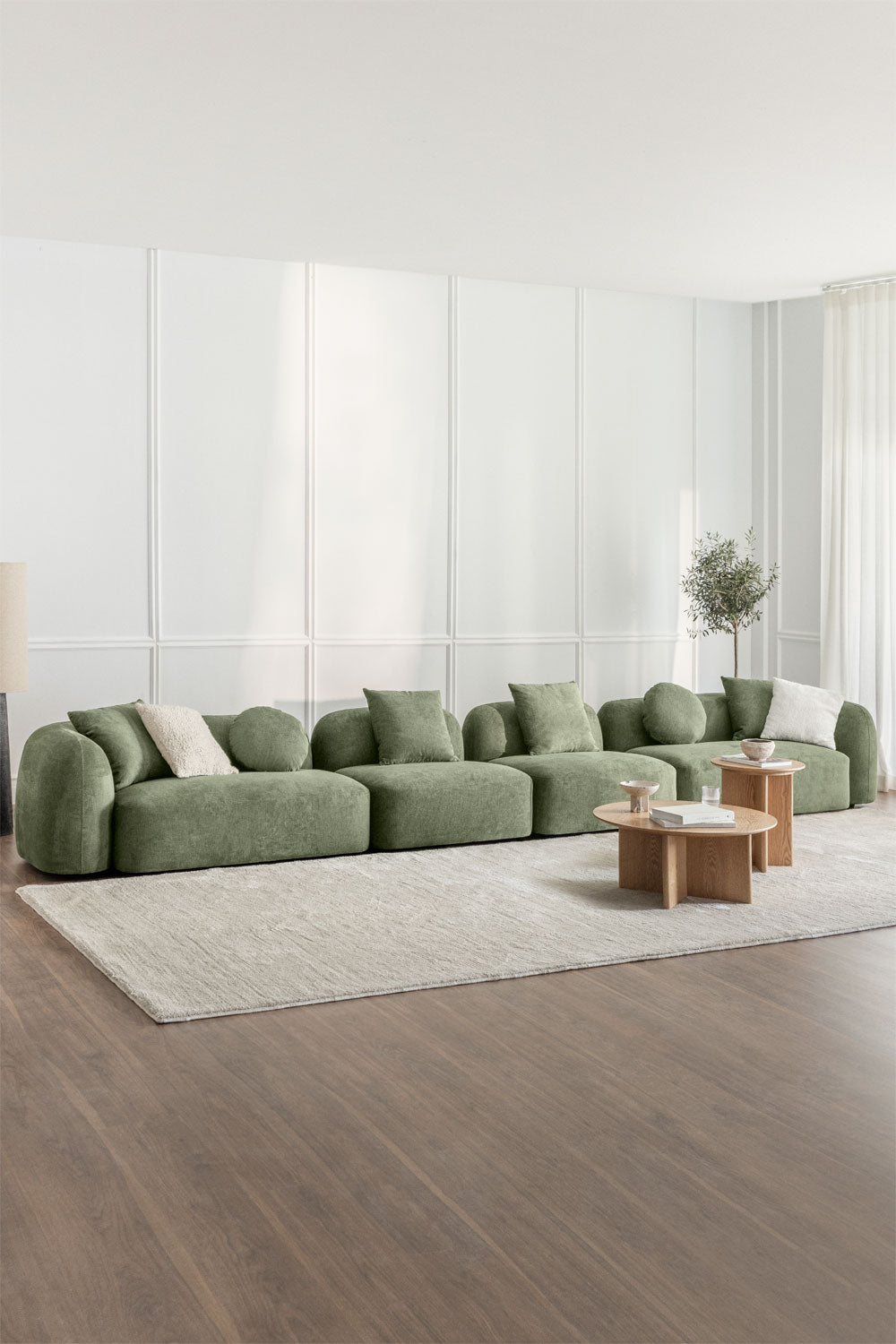 UV HOME Modular 4-piece sofa in chenille Coco