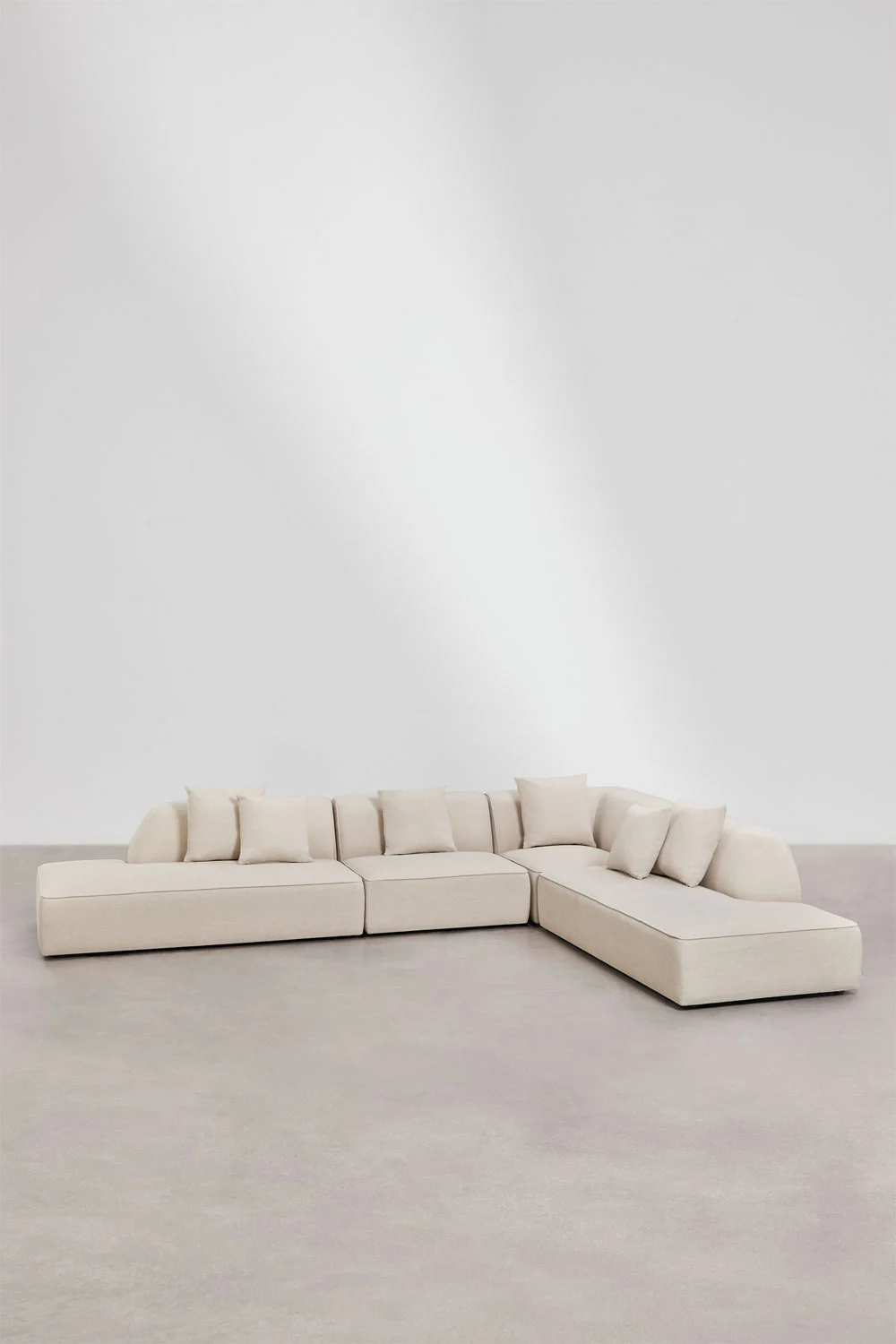 UV HOME Cardea 4-piece modular corner sofa with double upholstered chaise longue