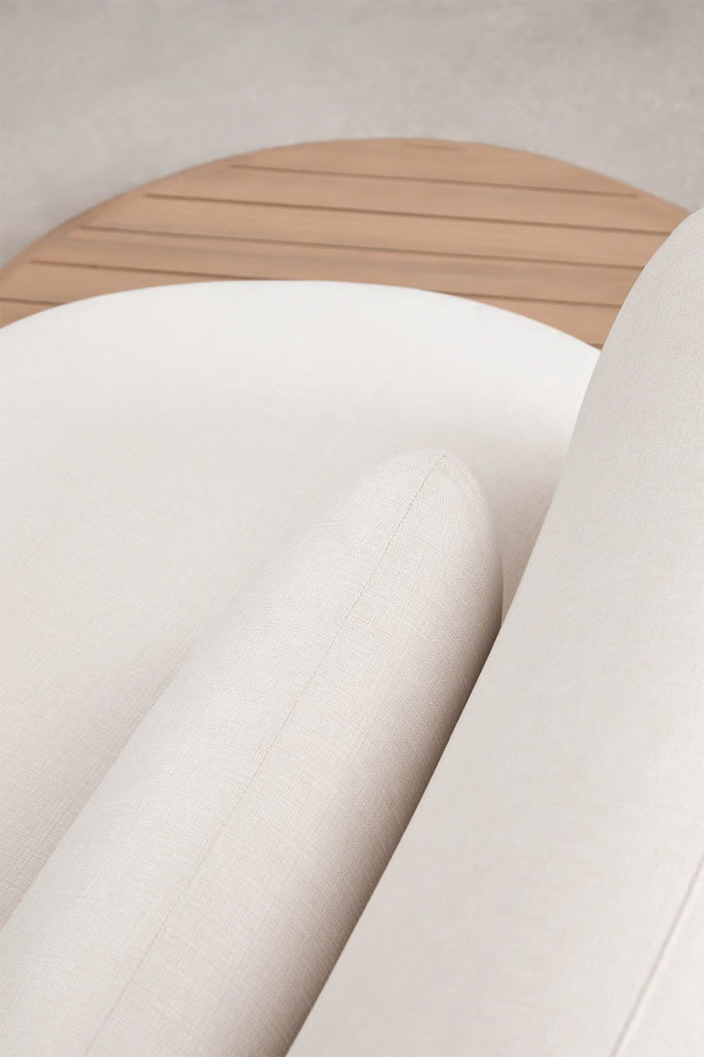 UV HOME 3-piece curved modular garden bench in acacia wood Gerard