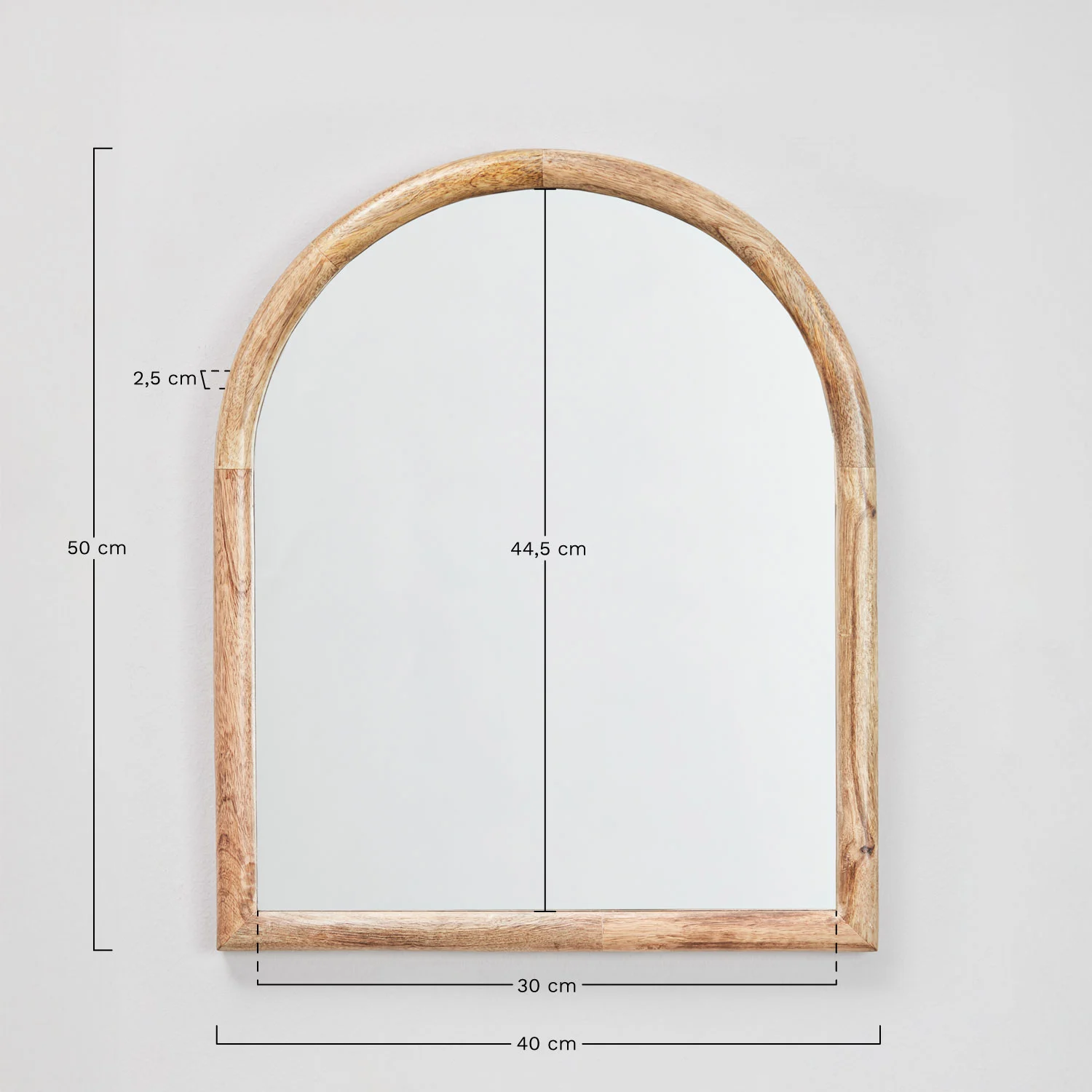 UV HOME Patmos Mango Wood Wall Mirror