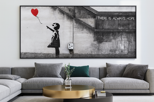 UV HOME – Banksy Girl with a Balloon Canvas Wall Art