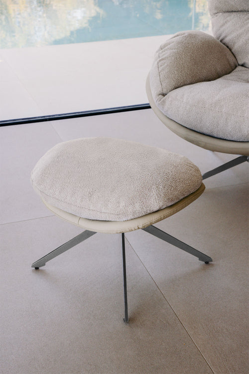 UV HOME Amanda Swivel Bouclé Footstool