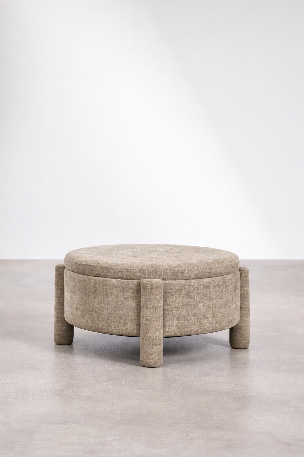 UV Home Cleo Round Storage Ottoman
