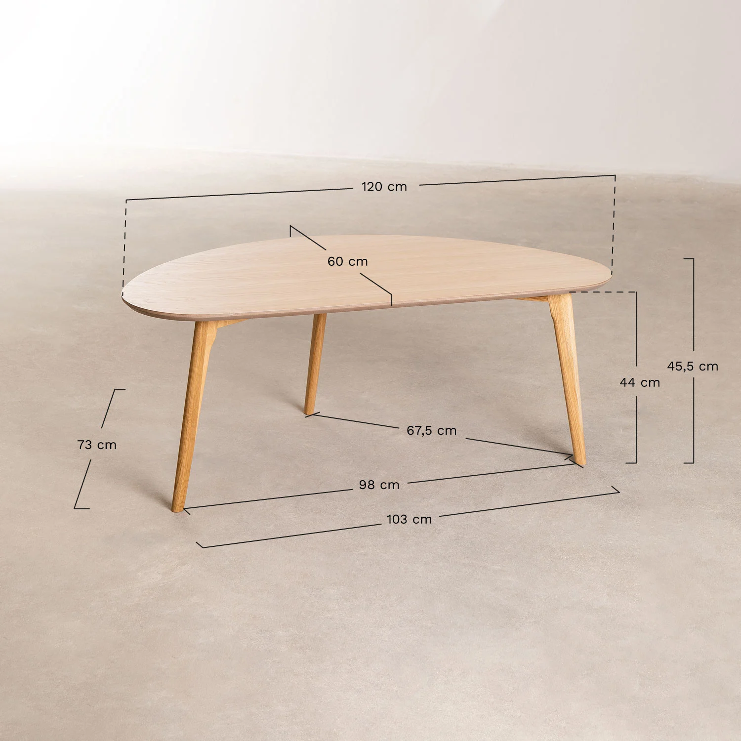 UV Home Coffee table in MDF and Yavik oak wood