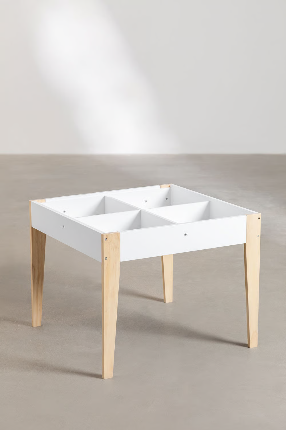 UV Home Set of chalk table with storage and 2 chairs in MDF and pine wood Belfy Kids