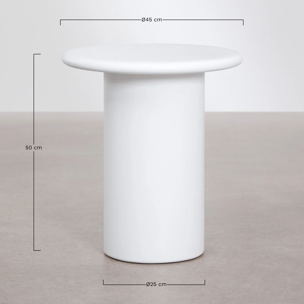 Namara Round Garden Side Table Ø45 cm in Cement