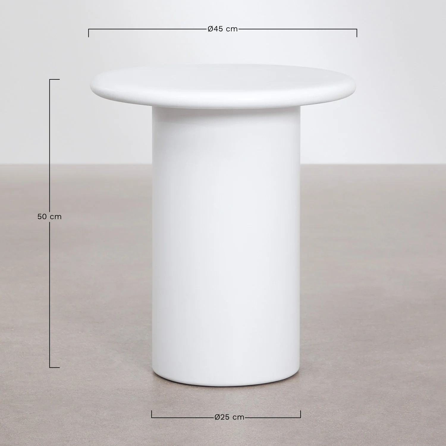 Namara Round Garden Side Table Ø45 cm in Cement