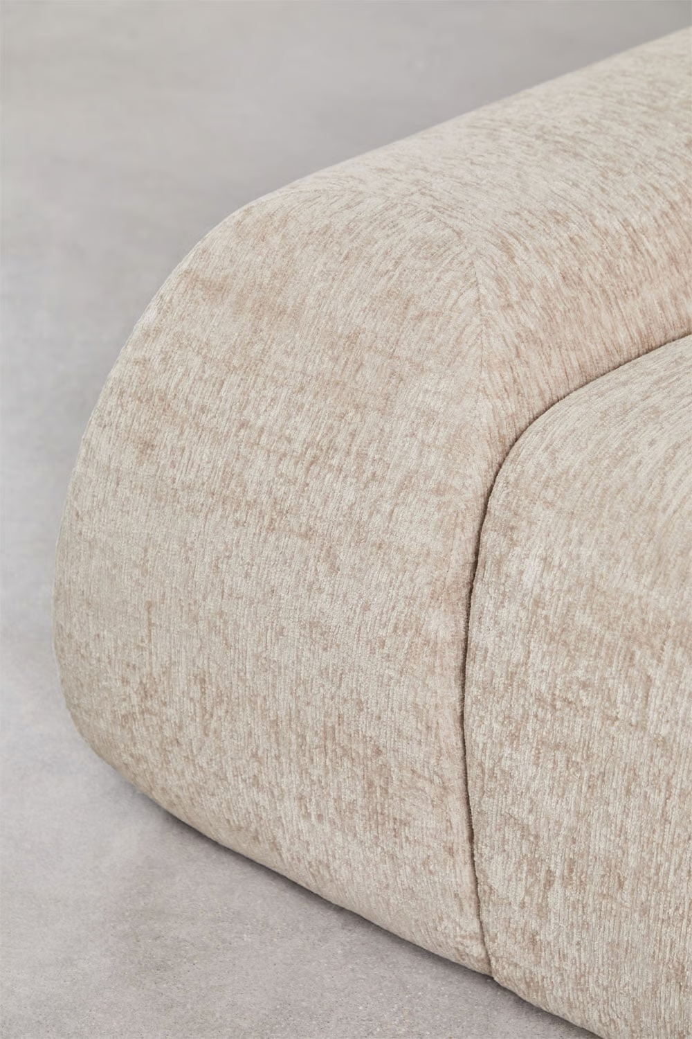 UV HOME Left corner module with armrest for modular sofa in chenille vacuum packed Merida