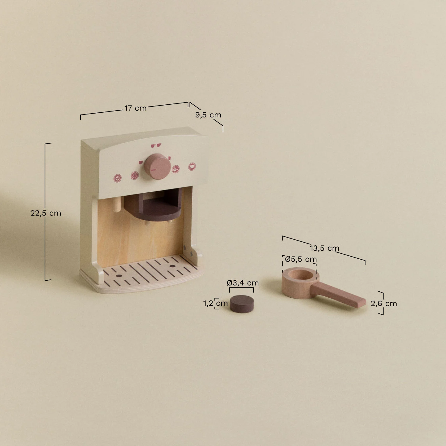 UV Home Warent Kids wooden coffee machine