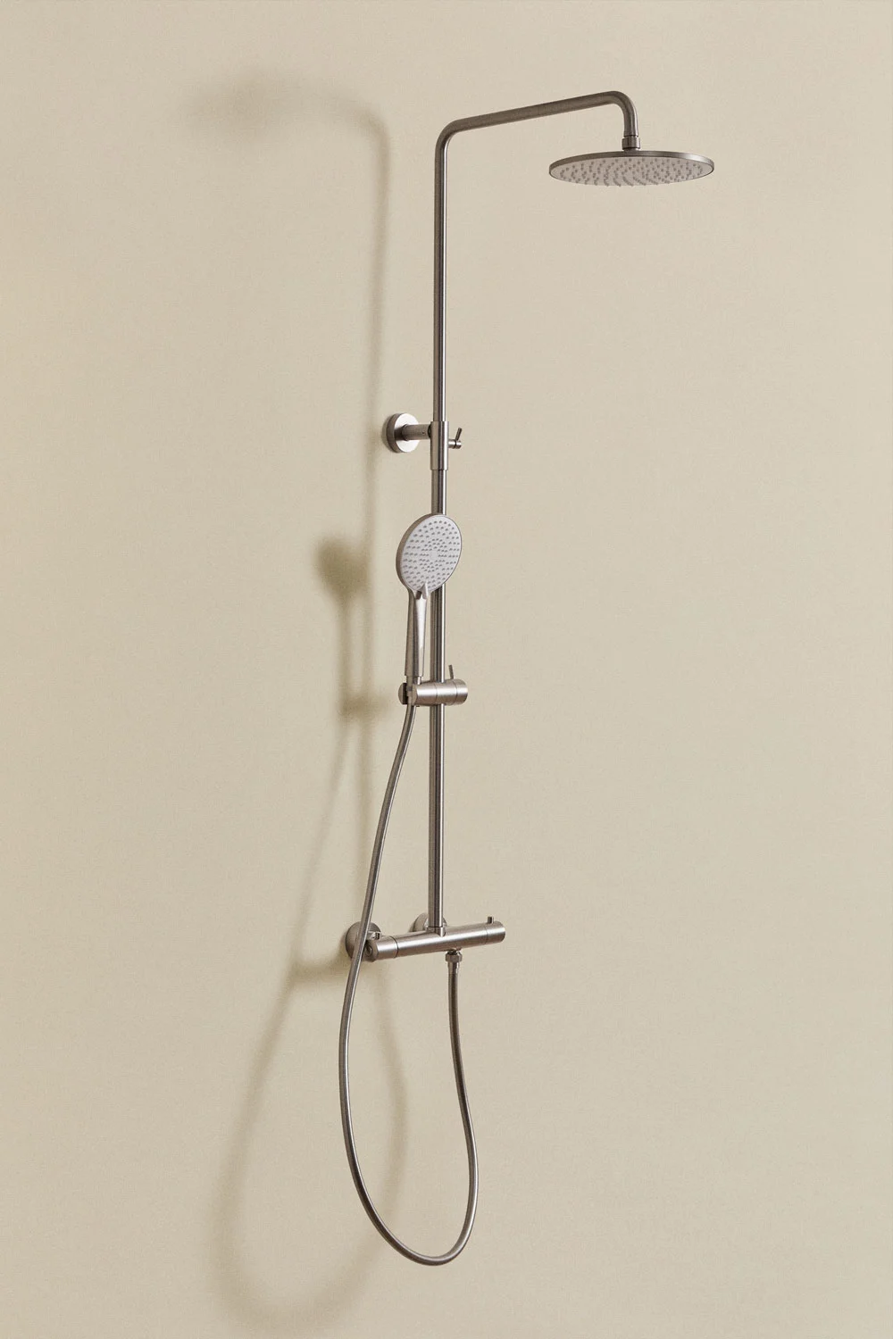 UV HOME Orveta thermostatic shower column in brass