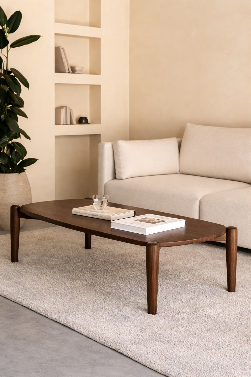 UV HOME Gina Rectangular Coffee Table 120x60 cm – Solid Mango Wood