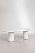 UV HOME Aurean Oval Garden Table 260 x 110 cm in Cement