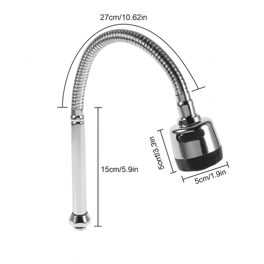 UV HOME Flexible Faucet Extension – 360° Rotating Kitchen Tap Nozzle