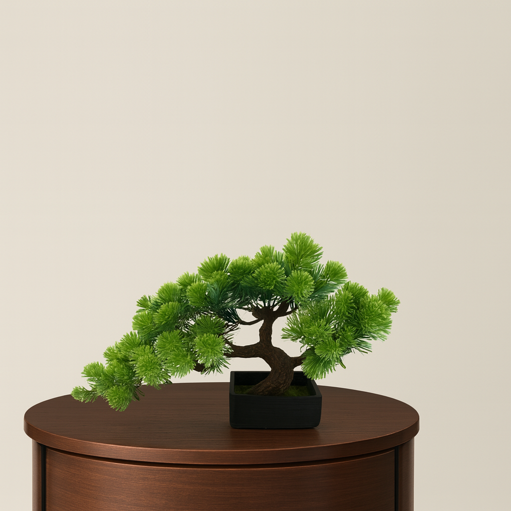 Artificial Bonsai Pine Tree Simulation – UV HOME Desktop Display Plant