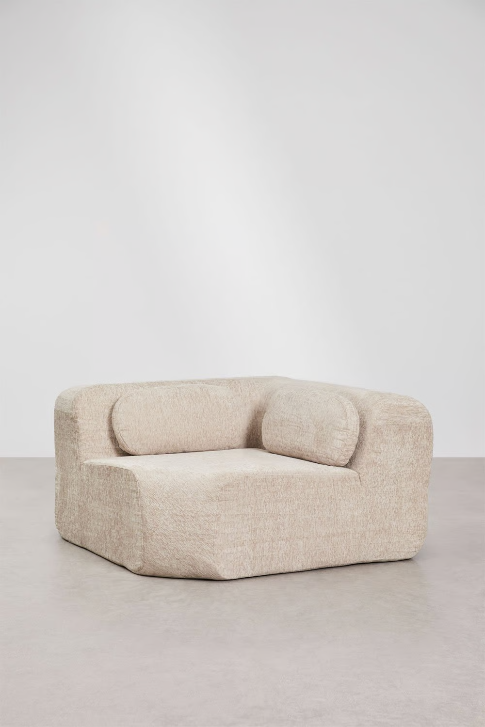 UV HOME Modular 3-part corner sofa with left divan in vacuum packed chenille Merida