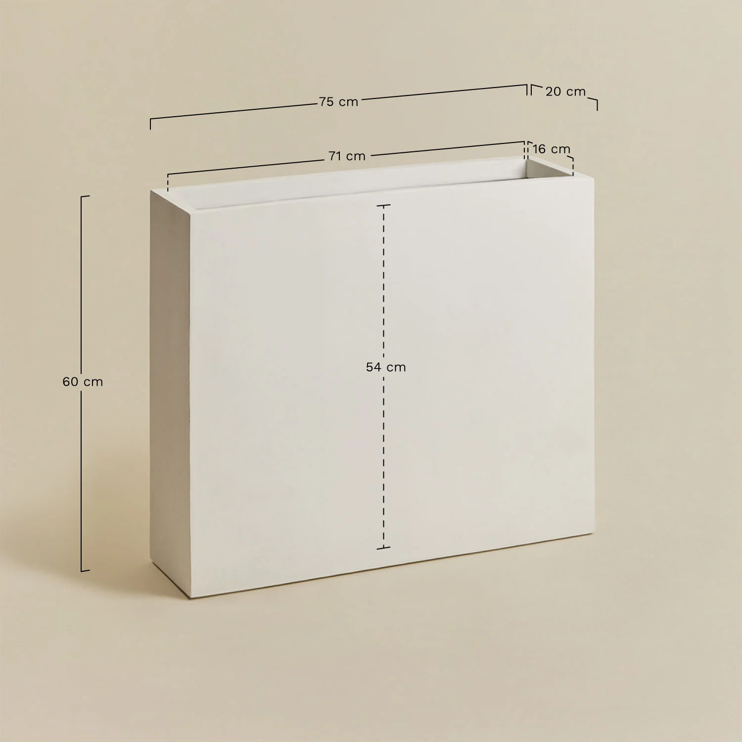 UV HOME Rectangular Cement Planter Neyrua