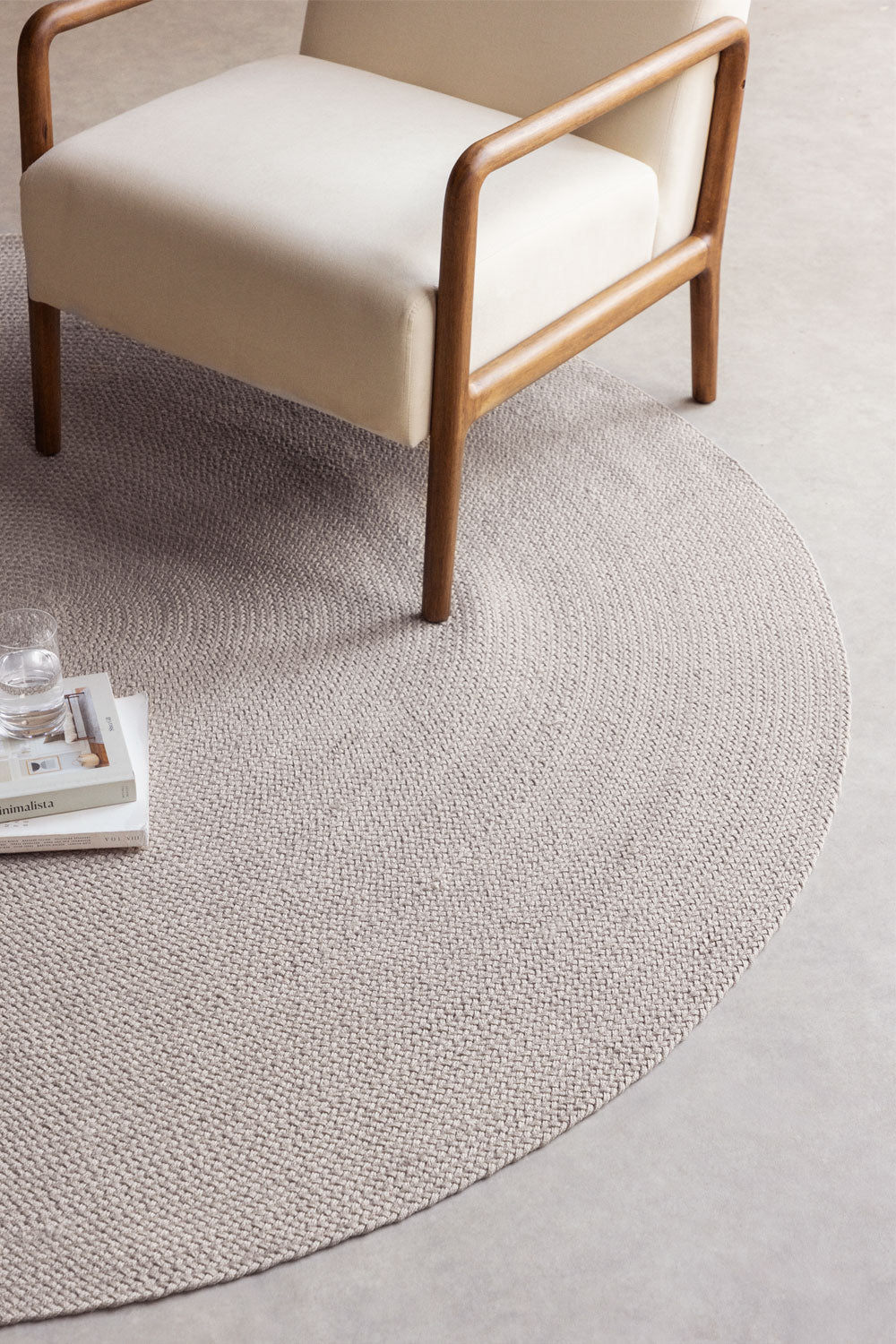 UV Home Round carpet Ø200 cm in polypropylene LisandraMoka Brown