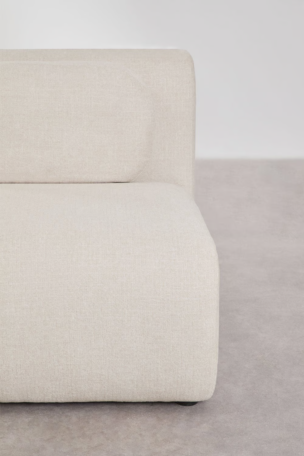 3-piece modular right chaise longue sofa in chenille Coquette
