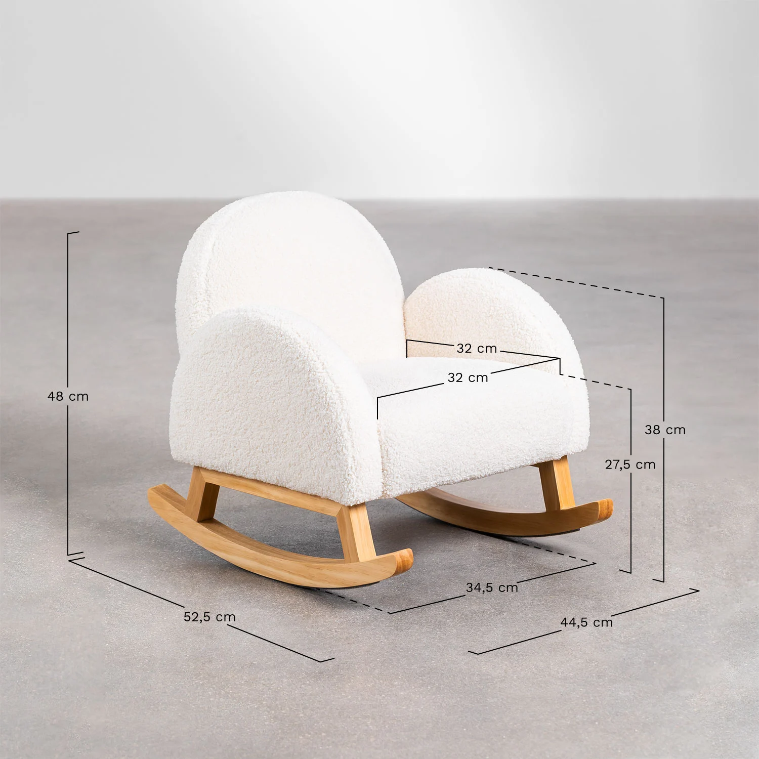 UV Home Gigis Kids sheepskin rocking chair